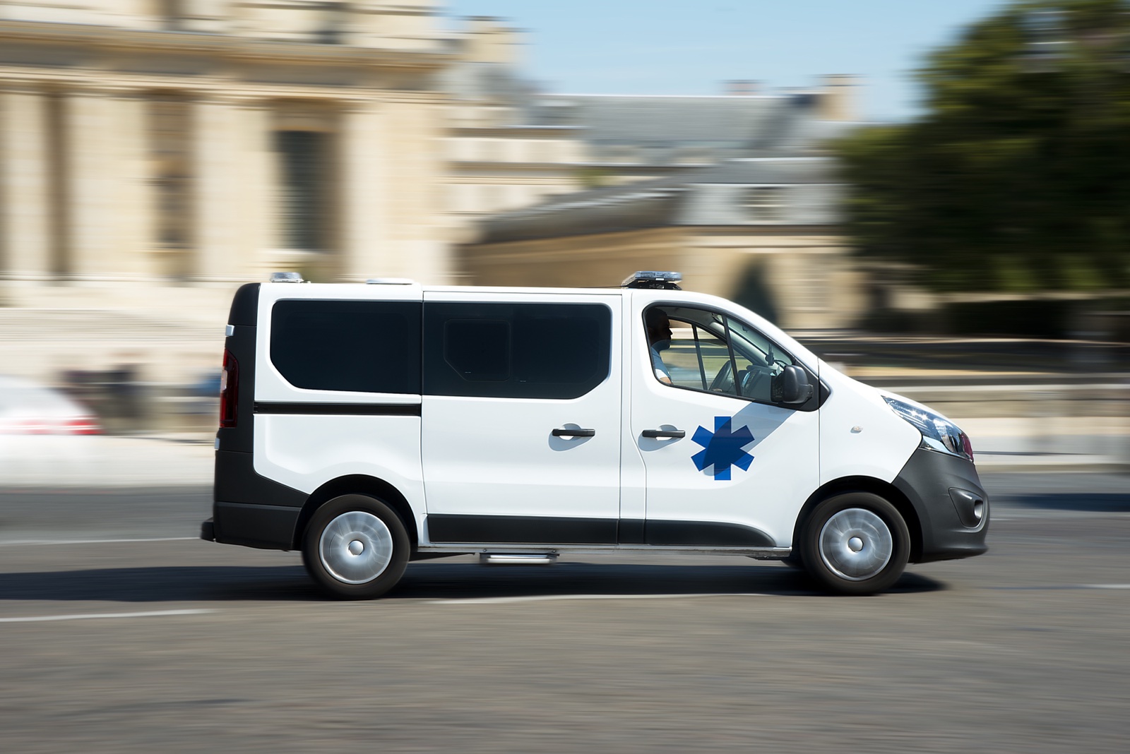 A white ambulance